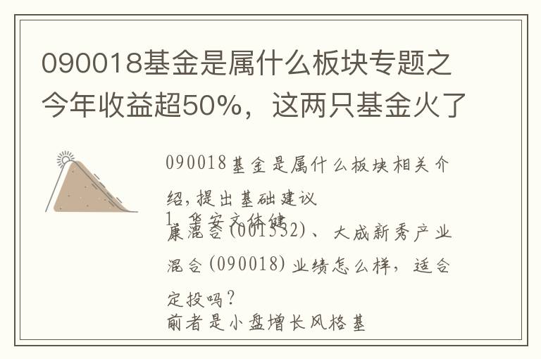 090018基金是属什么板块专题之今年收益超50%,这两只基金火了!|菜基问答
