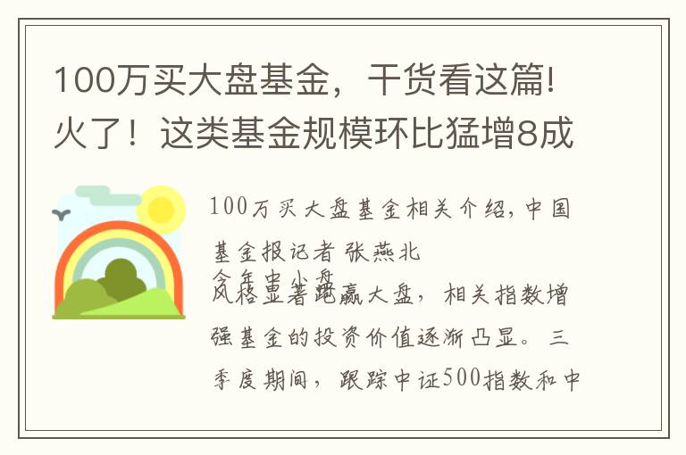 100万买大盘基金，干货看这篇!火了！这类基金规模环比猛增8成，最高暴增590%