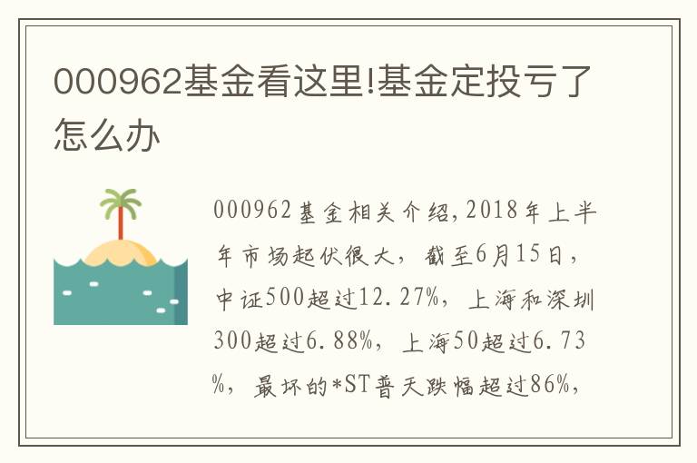 000962基金看这里!基金定投亏了怎么办