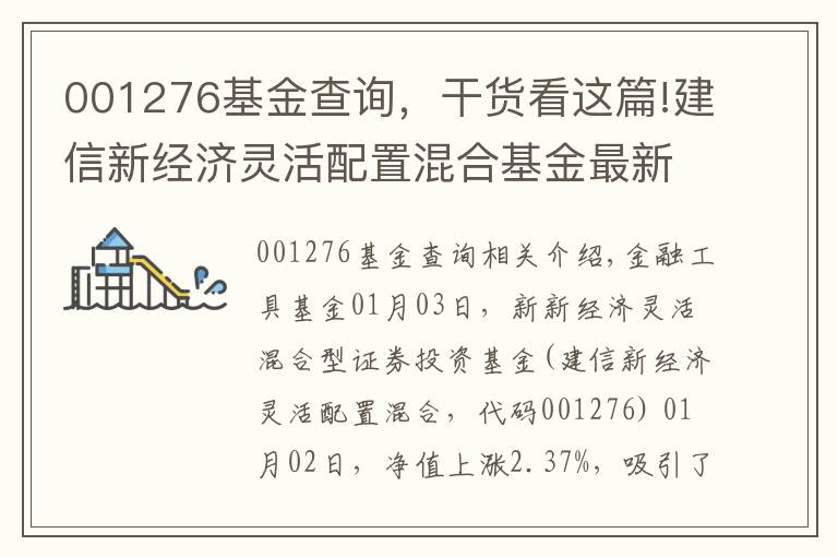 001276基金查询，干货看这篇!建信新经济灵活配置混合基金最新净值涨幅达2.37%