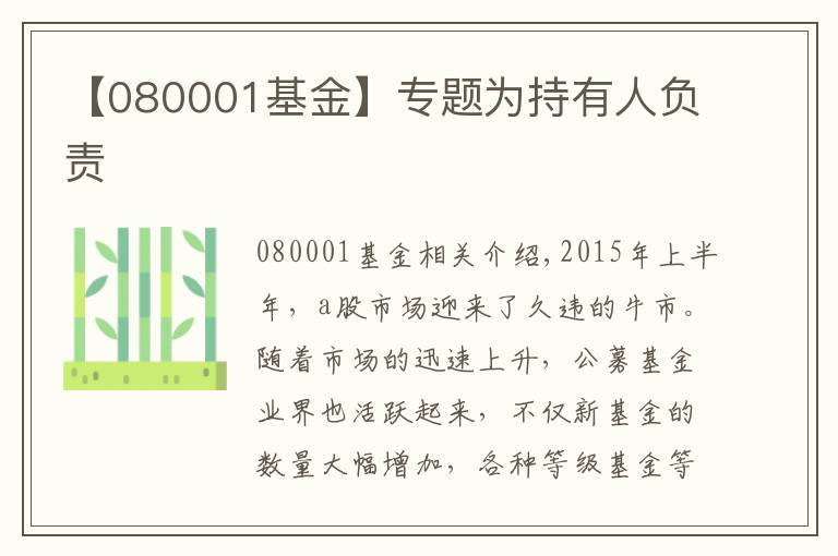 【080001基金】专题为持有人负责