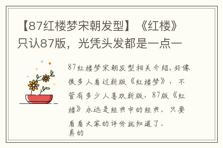 【87红楼梦宋朝发型】《红楼》只认87版，光凭头发都是一点一点扎的它就完爆新版！