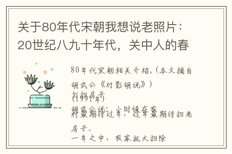 关于80年代宋朝我想说老照片:20世纪八九十年代,关中人的春节