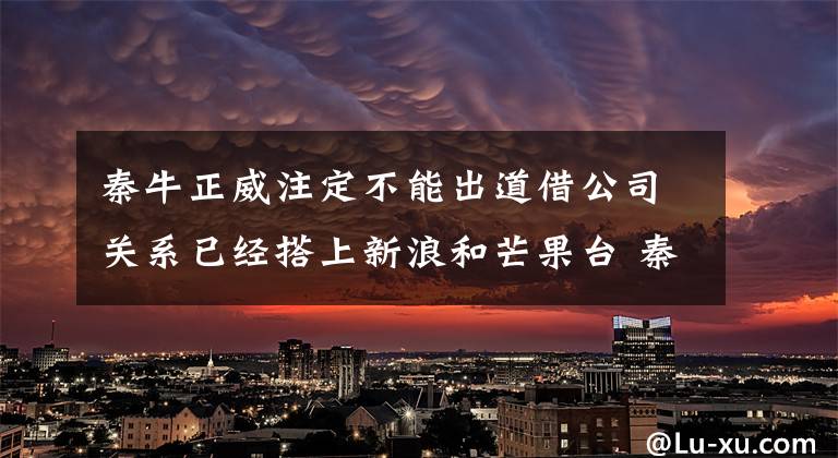 秦牛正威注定不能出道借公司关系已经搭上新浪和芒果台 秦牛正威惊艳的图