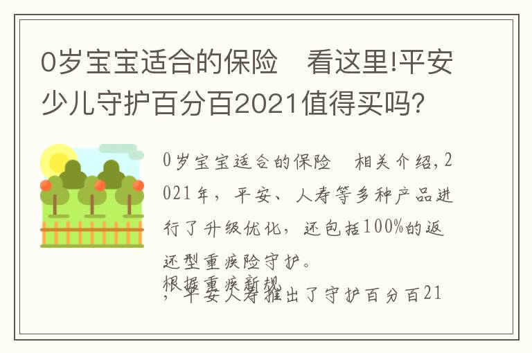 0岁宝宝适合的保险	看这里!平安少儿守护百分百2021值得买吗？有哪些亮点？