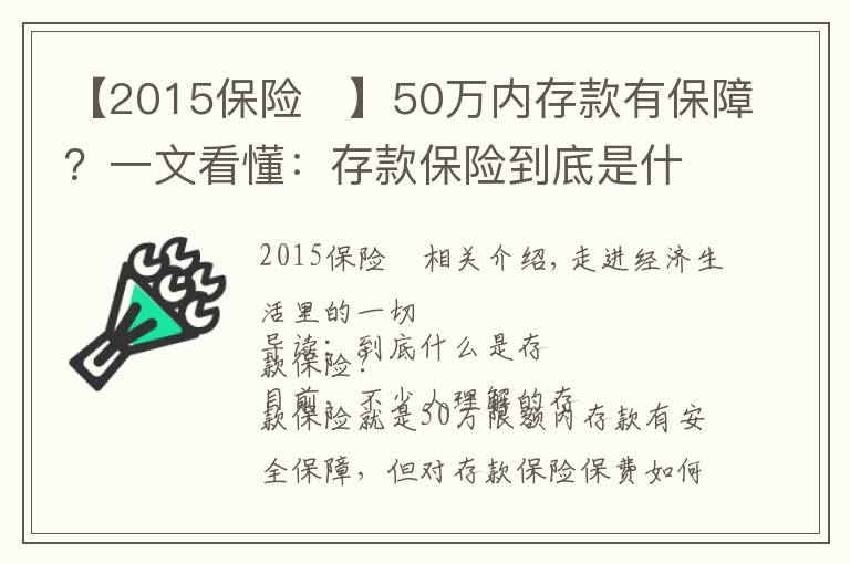 【2015保险	】50万内存款有保障？一文看懂：存款保险到底是什么？谁在管理，如何运作？