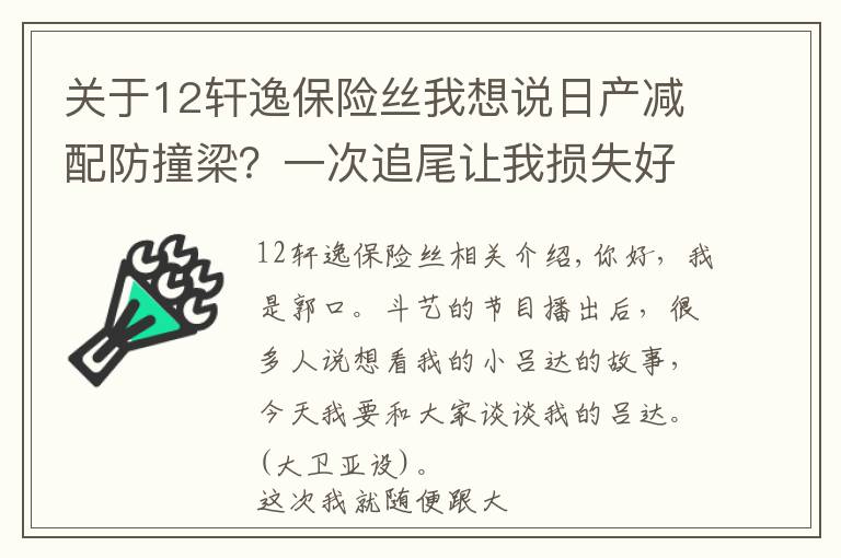 关于12轩逸保险丝我想说日产减配防撞梁?一次追尾让我损失好几千!