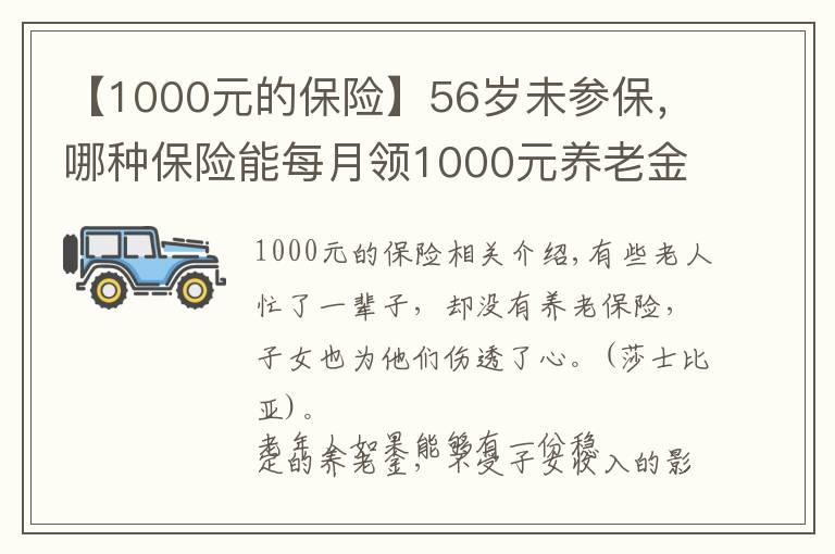 【1000元的保险】56岁未参保,哪种保险能每月领1000元养老金?看这三种保险比较