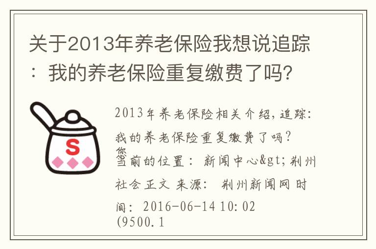 关于2013年养老保险我想说追踪：我的养老保险重复缴费了吗？