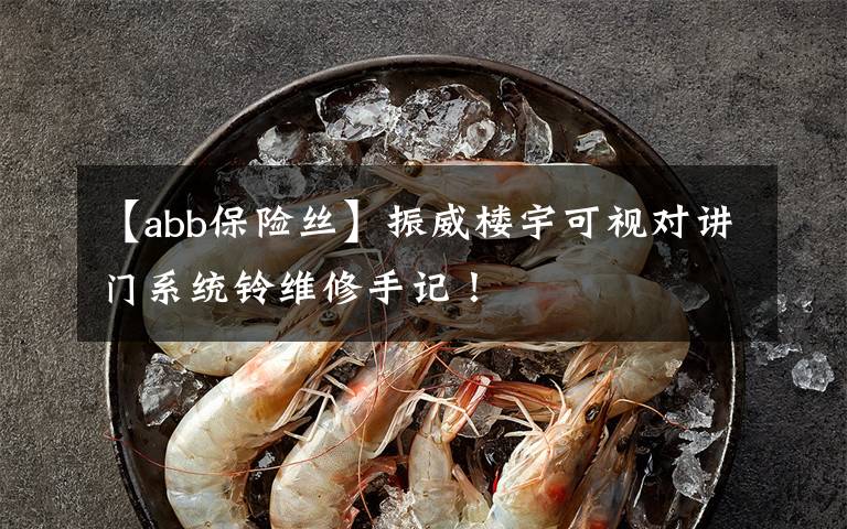 【abb保险丝】振威楼宇可视对讲门系统铃维修手记！