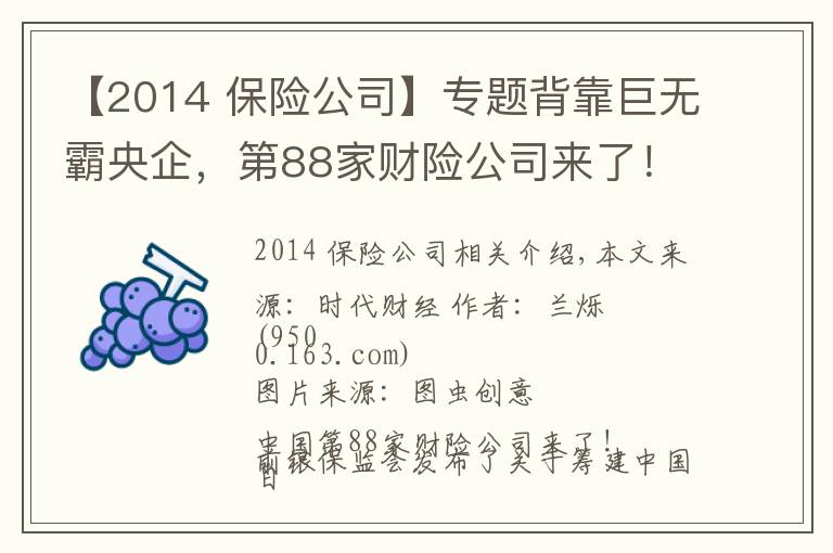 【2014 保险公司】专题背靠巨无霸央企，第88家财险公司来了！手握22万亿的险资如何与房企相互成就？