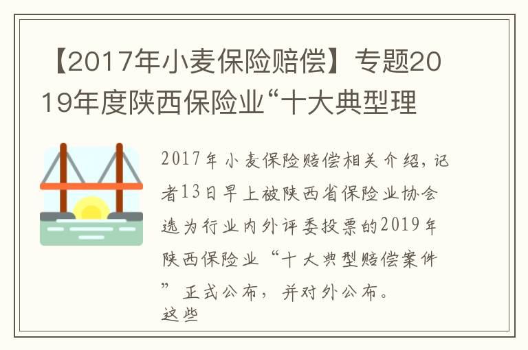 【2017年小麦保险赔偿】专题2019年度陕西保险业“十大典型理赔案件”出炉小麦种植险赔付凸显“科技+金融”魅力