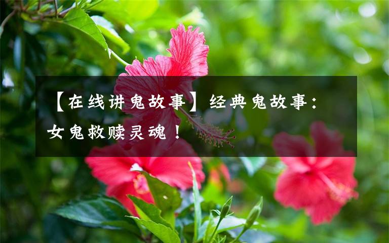 【在线讲鬼故事】经典鬼故事:女鬼救赎灵魂!