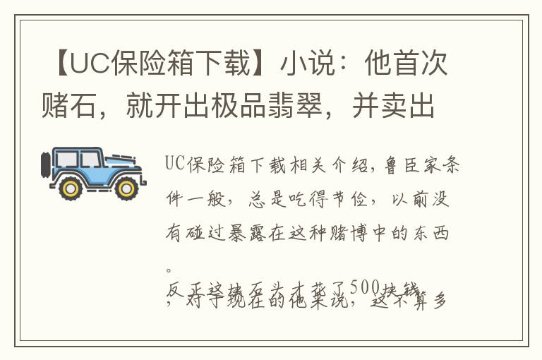 【UC保险箱下载】小说:他首次赌石,就开出极品翡翠,并卖出高价