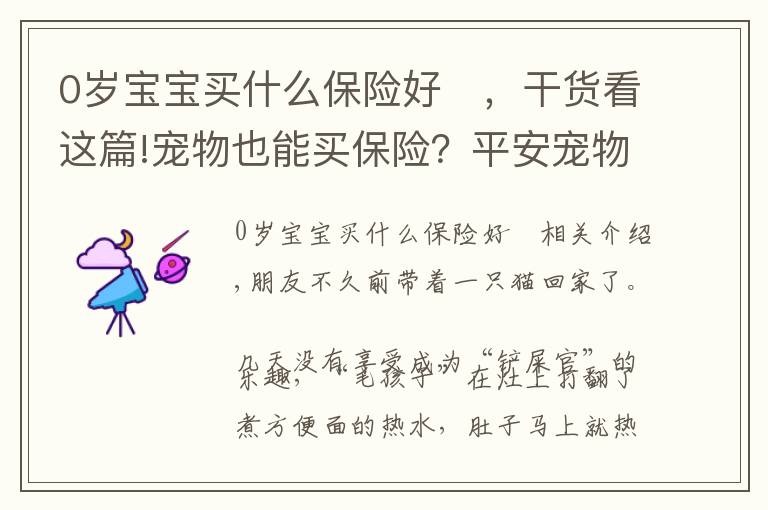 0岁宝宝买什么保险好	，干货看这篇!宠物也能买保险？平安宠物医疗险最低248元，铲屎官别错过