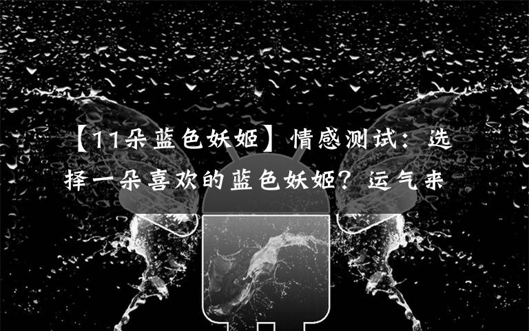 【11朵蓝色妖姬】情感测试：选择一朵喜欢的蓝色妖姬？运气来了吗？