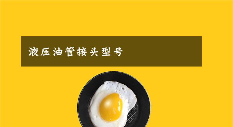 液压油管接头型号