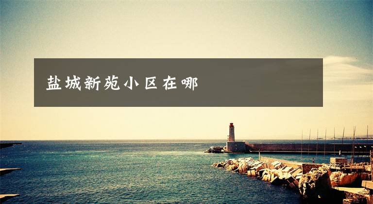盐城新苑小区在哪
