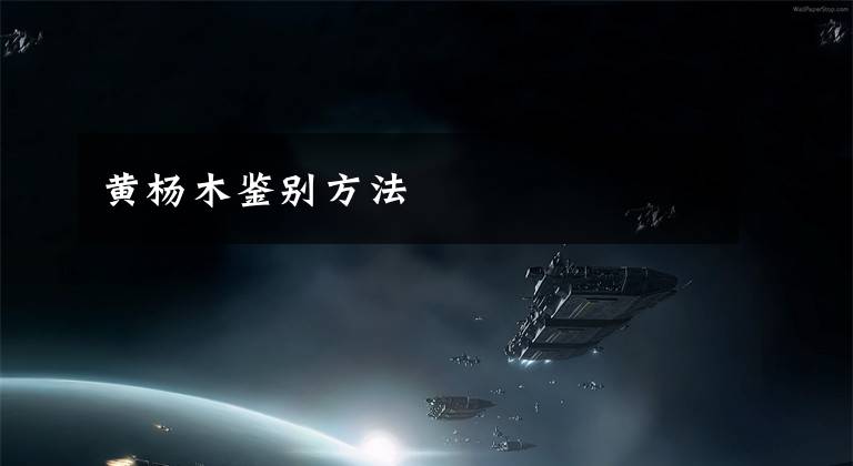 黄杨木鉴别方法