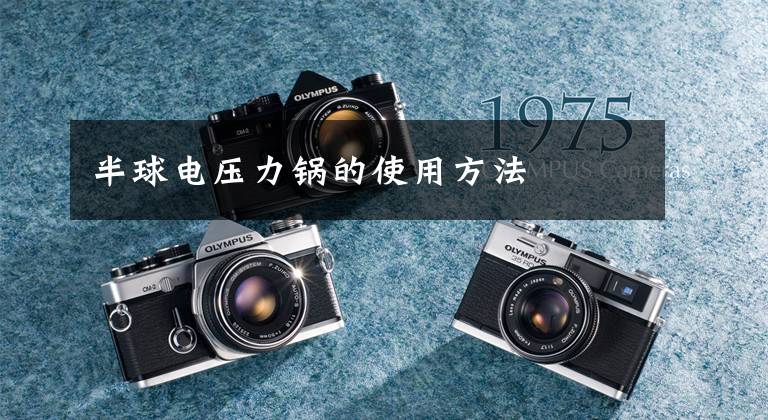 半球电压力锅的使用方法