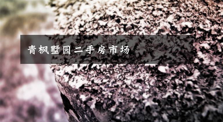 青枫墅园二手房市场