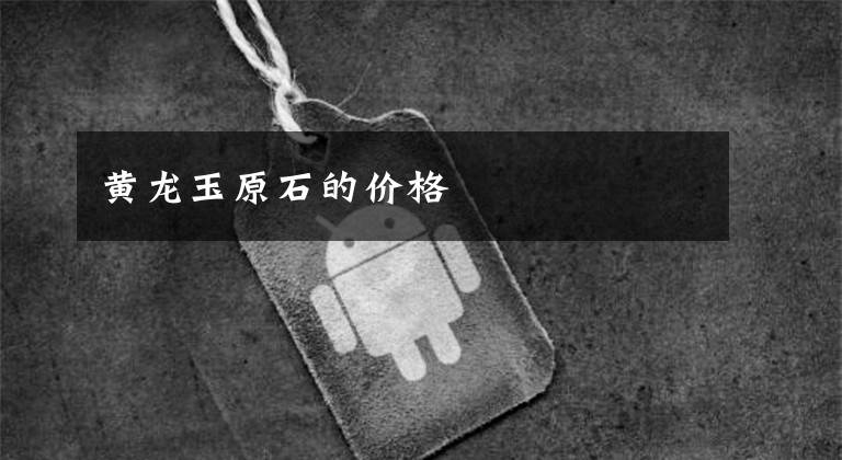 黄龙玉原石的价格