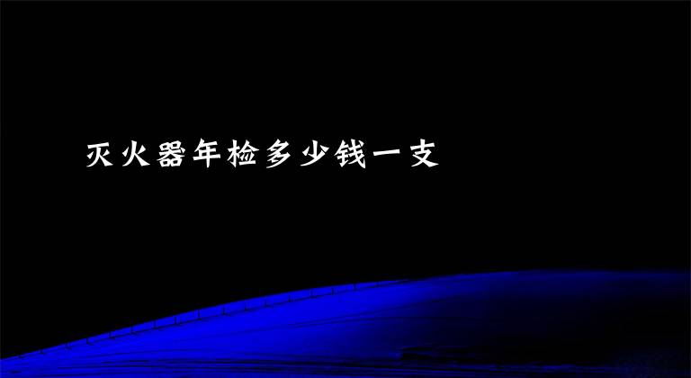 灭火器年检多少钱一支