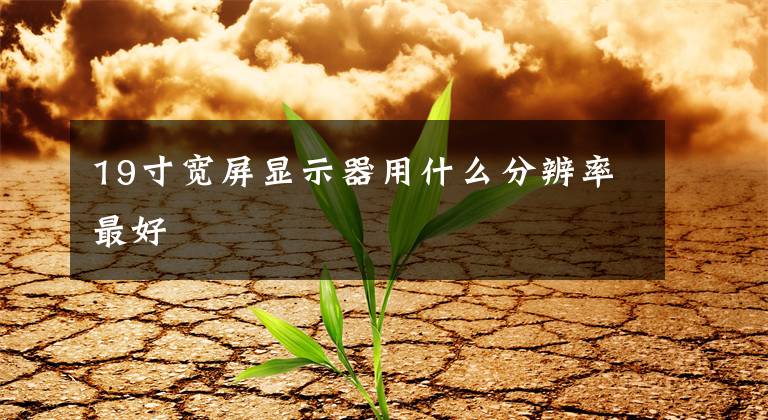 19寸宽屏显示器用什么分辨率最好