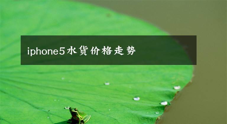 iphone5水货价格走势