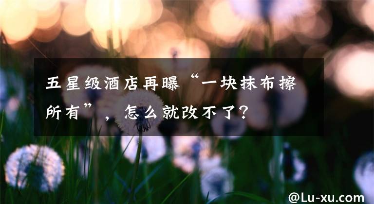 五星级酒店再曝“一块抹布擦所有”,怎么就改不了?