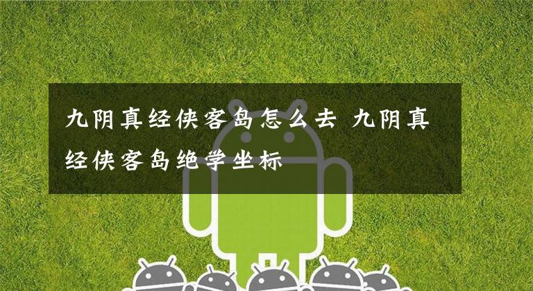 九阴真经侠客岛怎么去 九阴真经侠客岛绝学坐标