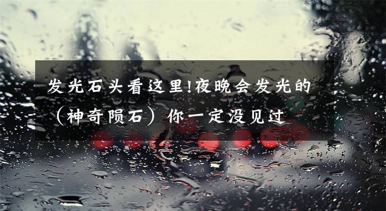 发光石头看这里!夜晚会发光的（神奇陨石）你一定没见过