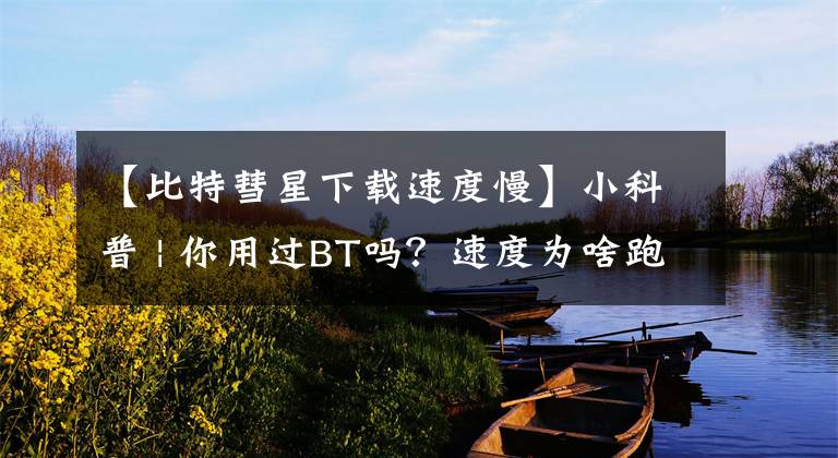 【比特彗星下载速度慢】小科普 | 你用过BT吗？速度为啥跑不满？