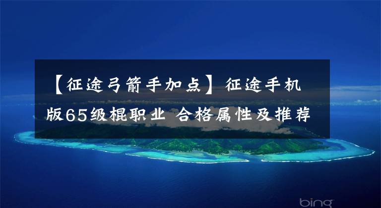 【征途弓箭手加点】征途手机版65级棍职业 合格属性及推荐装备