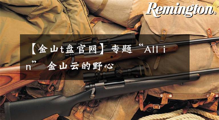 【金山t盘官网】专题“All in” 金山云的野心