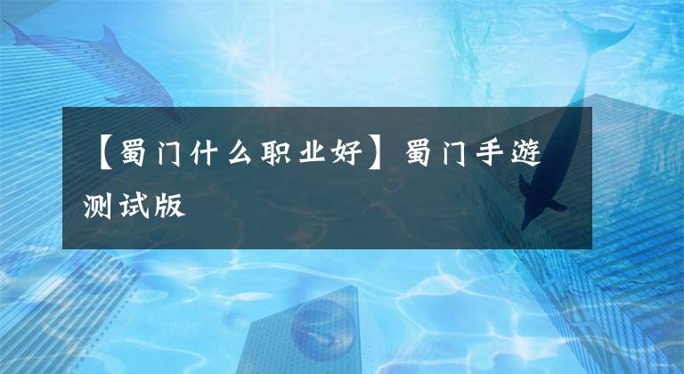 【蜀门什么职业好】蜀门手游测试版