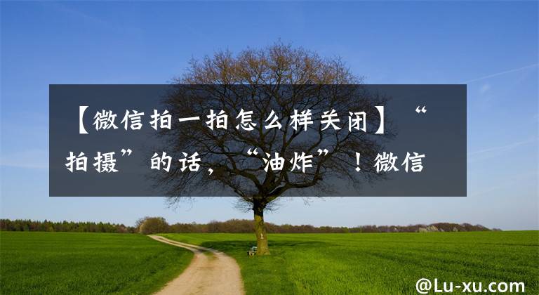 【微信拍一拍怎么样关闭】“拍摄”的话，“油炸”！微信又是在线新功能