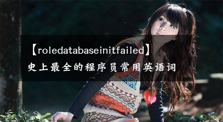【roledatabaseinitfailed】史上最全的程序员常用英语词汇 建议收藏！
