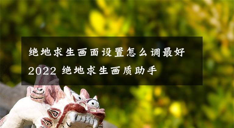 绝地求生画面设置怎么调最好2022 绝地求生画质助手