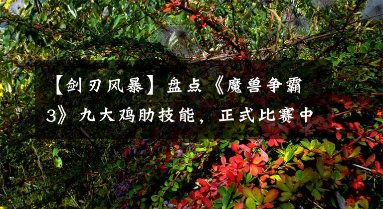 【剑刃风暴】盘点《魔兽争霸3》九大鸡肋技能，正式比赛中很少看到它们的身影