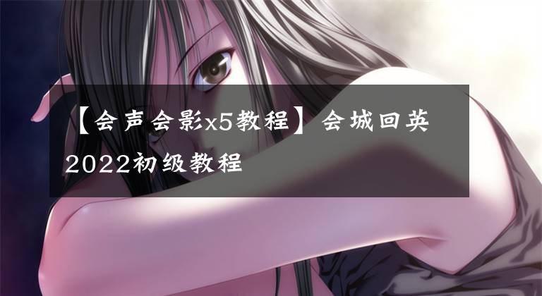 【会声会影x5教程】会城回英2022初级教程