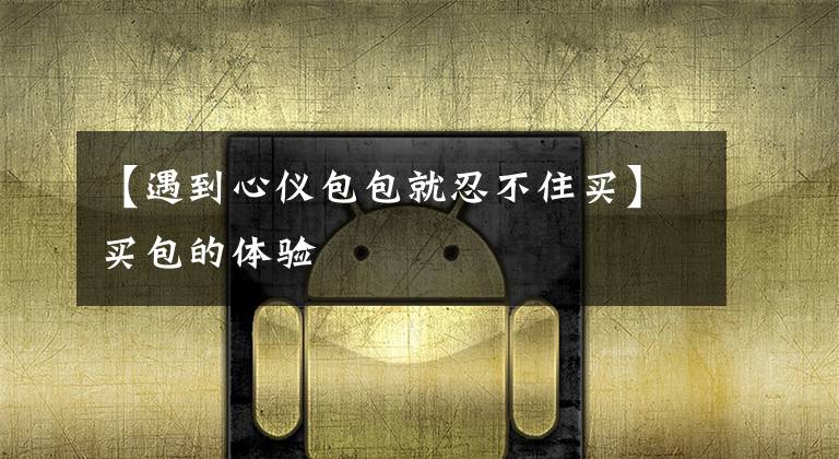 【遇到心仪包包就忍不住买】买包的体验