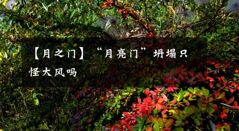 【月之门】“月亮门”坍塌只怪大风吗