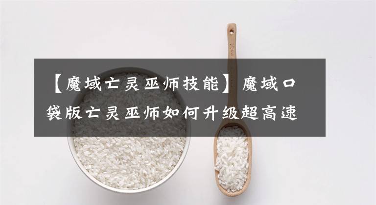 【魔域亡灵巫师技能】魔域口袋版亡灵巫师如何升级超高速职业?