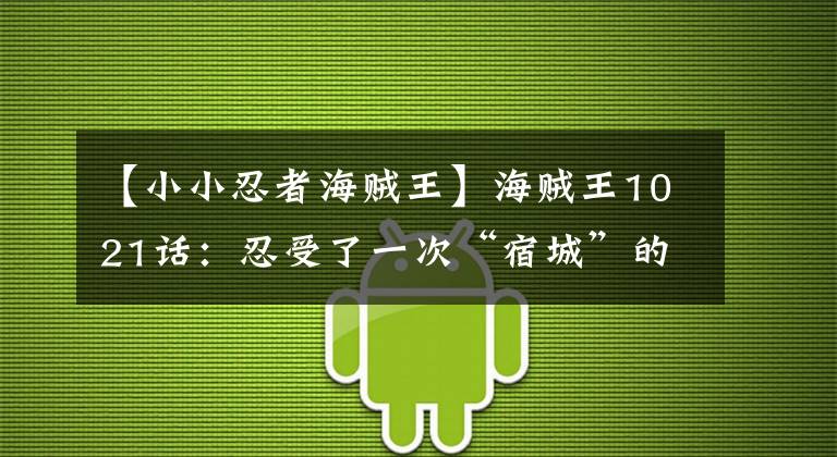 【小小忍者海贼王】海贼王1021话:忍受了一次“宿城”的新版双龙剧周即将开始。(莎士比亚)。