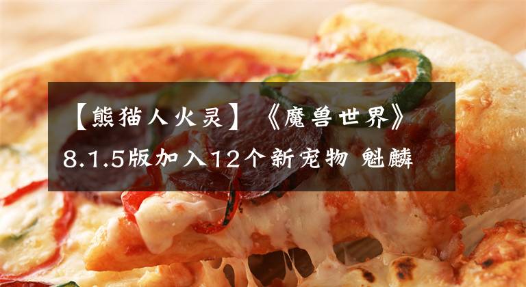 【熊猫人火灵】《魔兽世界》8.1.5版加入12个新宠物 魁麟幼龙可爱到爆