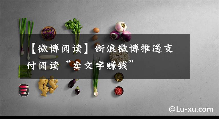【微博阅读】新浪微博推送支付阅读“卖文字赚钱”