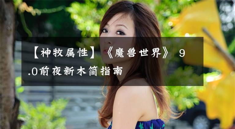 【神牧属性】《魔兽世界》 9.0前夜新木简指南