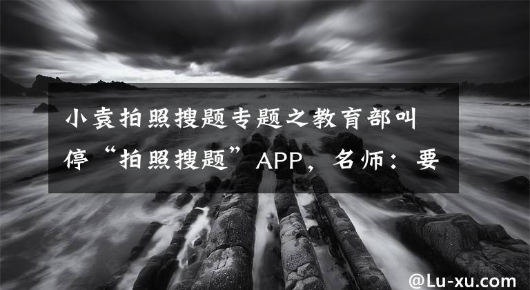 小袁拍照搜题专题之教育部叫停“拍照搜题”APP,名师:要让学生去充分思考