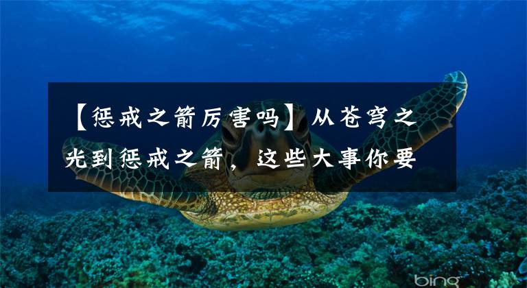 【惩戒之箭厉害吗】从苍穹之光到惩戒之箭,这些大事你要知道